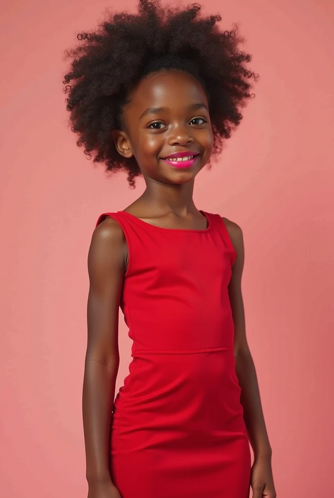9 year old black girl , tank top, miniskirt, fishnet stockings