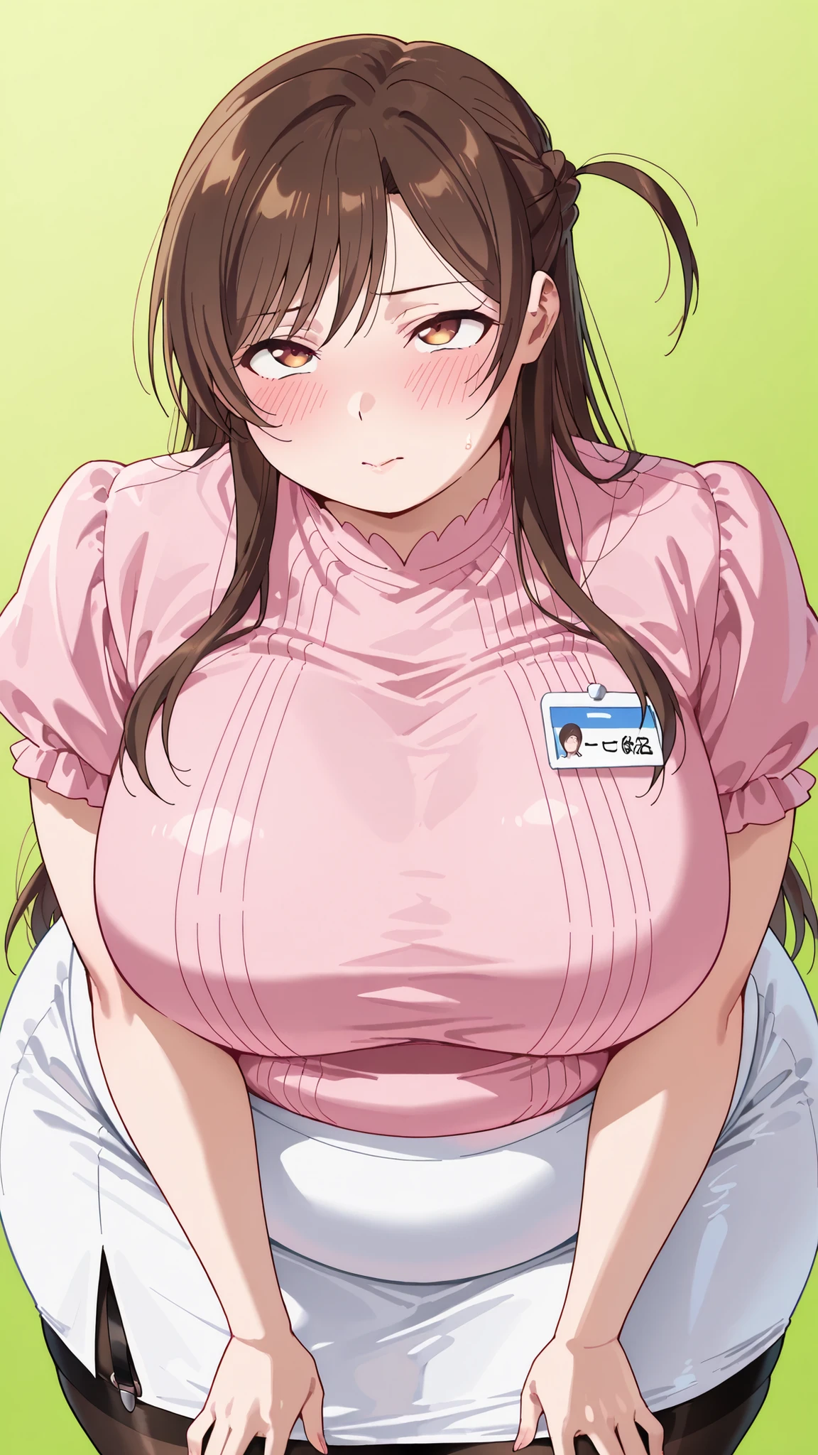 score_9,score_8_wonderful,score_7_wonderful,score_6_wonderful,sauce_anime,Sumireko Ogawa,T-Shirts(tight)Maxi Dresses、One Girl, alone, blush, Single Hair Band, View your audience, Large Breasts,Cleavage、Saggy breasts、、 Thick eyebrows, Bedroom:1.5、Are standing、Half-closed eyes、Sweat
