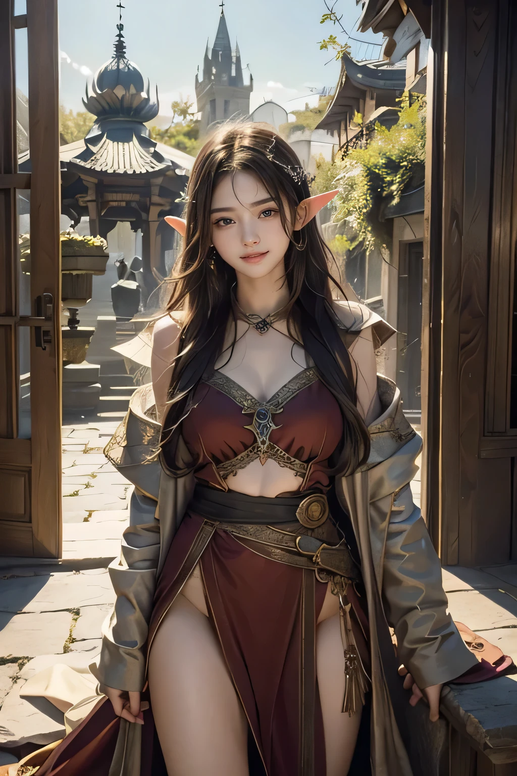 1 Girl, A sacred and enchanting elf, Fearless smile