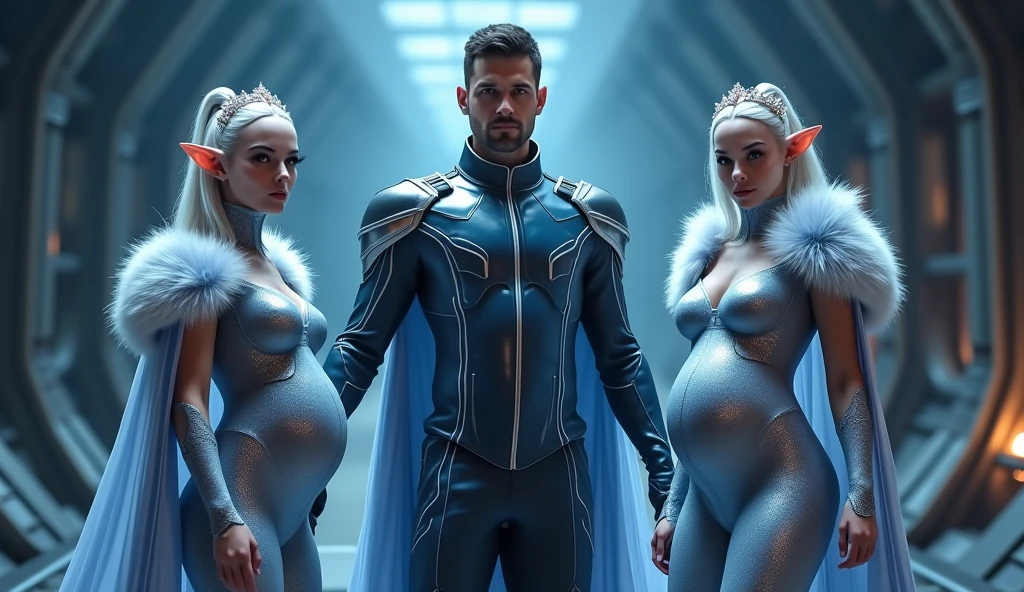 three 18 year old gods, twinks wearing light and translucent clothes, in a subjective way, big bulge, full body,