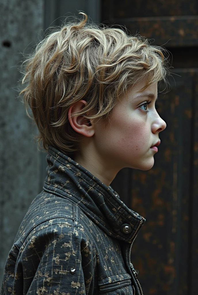 Little boy,punk style,cool face,higt quality
