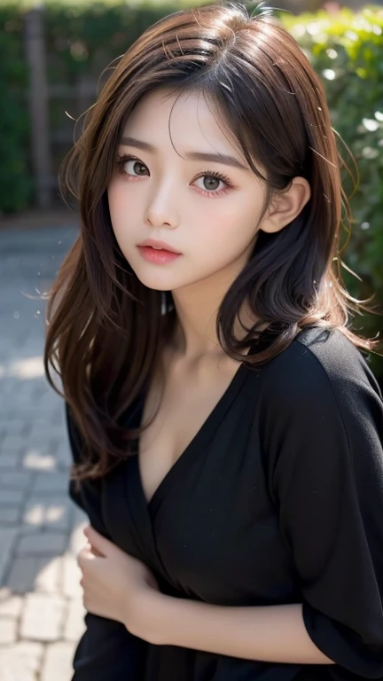 Silver Hair、(masterpiece, Highest品質, Highest, Official Art, beautifully、beautiful, Long exposure: 1.2), Smooth movement, Attractive patterns, 1 girl, (Dresses with sleeves: 1.4), Upper Body close-up, Expose your shoulders, Chinese Girl, blush, Black lob hair, Portraiture, alone, Upper Body, Observing the observer, 詳細なbackground, Detailed face, Controlling the Wind, Dynamic pose, Aether Dynamics, background, Great atmosphere,blonde, Plump face,Random Pause, Big Breasts,Browsing Caution:1.8、(Browsing Caution:1.3),