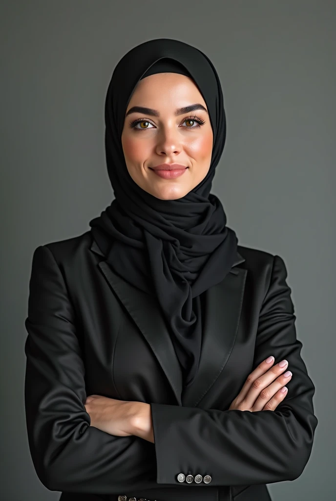 "Describe a day in the life of a successful businesswoman who wears a hijab. Highlight how she stays focused on her goals despite challenges and how her unique perspective and commitment to her values contribute to her success in the business world."