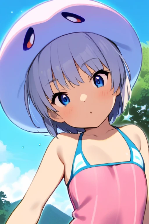 best quality, ojsgwopcs, one side up, wedding dress, smile, looking at viewer, mountain, river <lora:segawa-onpu-casual:1>