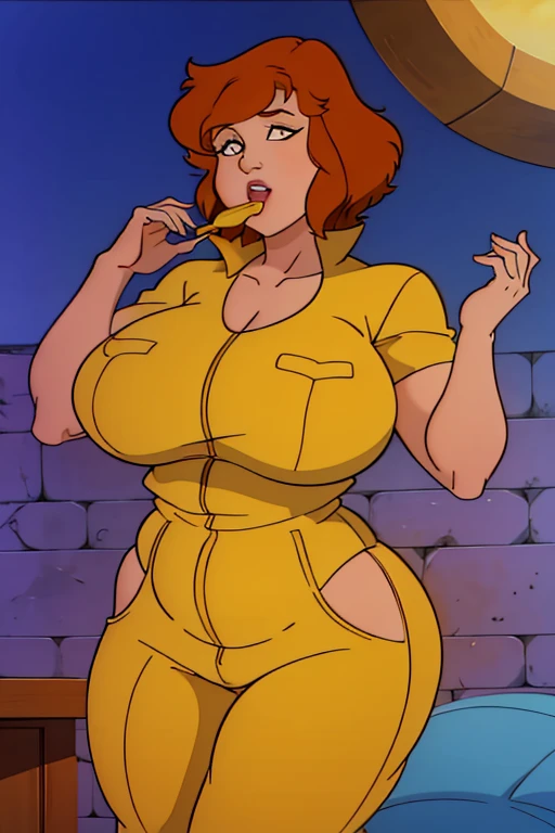 shock, surprise, veiny cow udder, huge breasts, 4 breasts, look of surpise, cow transformation, ears, nose, tail, hooves, motor irreal:1.4,UHD,La mejor calidad:1.4, fotorrealista:1.4, textura de la piel:1.4, obra maestra:1.8,Disparo de vaquero, Abril O'Neil waifu, 1980s \(estilo\), 1 mujer, brown hair, Pelo rojo,pelo corto,cabello naranja,expresion seria, expresion preocupada, Estilo de arte retro, pelo corto, solamente, mujer reportera television,hablando por el microfono, traje de jersey amarillo, white belt,traje de jersey en las caderas amarillo, (desnudo_senos: 1.2), Medio_senos, escote, ojos hiperrealistas, Hermosos ojos,ojos detallados, cara realista, mujer bella mujer, fondo realista,Calle urbana, Luces nocturnas de la calle, Amazing lights, amazing background,microfono, microphone, tv reporter
