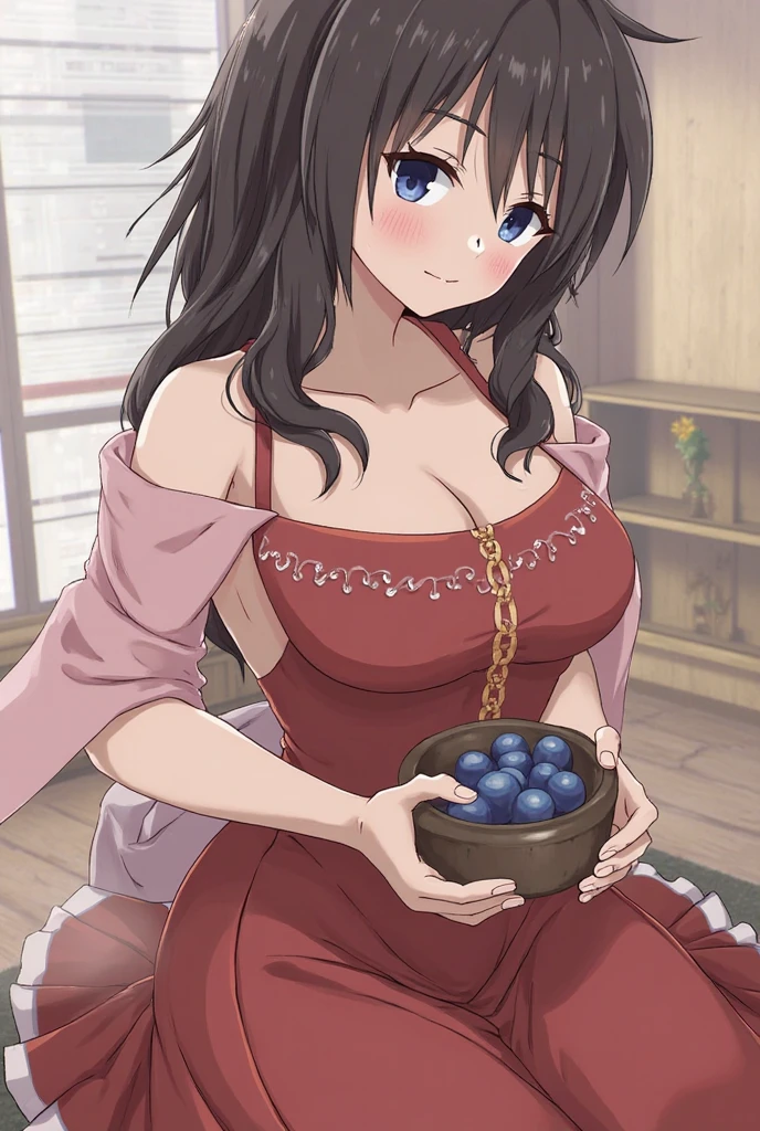 (masterpiece:1.4), high quality, high definition, sharp focus, detailed clothes, detailed body, detailed face, anime, best quality, 4k, 8k, absurd resolution, intricate detail, detailed hands, detailed eyes, animation, illustration, highly detailed, highres, extremely detailed, <lora:ETO_OCC002:0.7> ETO_OCC, black hair, (curly hair:1.5), long hair, thick eyebrows, <lora:hyperdenoiser_v090:0.6>, (looking at present box:1.6), (curvy), (thick), (hazel eyes:1.3), (parted bangs:1.4), smiling, <lora:ETO_OC:0.2> ETO-OC, <lora:sensualface_type1:0.6>, seductive smile, <lora:perfetfingers:1>, 1girl, skindentation, <lora:hyperrefiner_v090:0.6>, huge breasts, (present box:1.4), (blush:1.4),<lora:POVGettingAPresent:0.8> IncrsGettingAPresent, pov, scarf, winter clothes, jacket, <lora:surprised_v200:1> surprised, (getting a present box), open mouth,