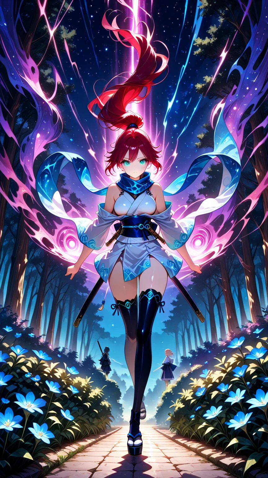(((red fox)))，A woman of outstanding figure，Wear a nice miniskirt，Leaking out of both shoulders，jewely，3D,high definition detail，Amazing work，Vitreous luster,((clean backdrop))，High gloss，blue colors，In pink，cyan colors，red colour