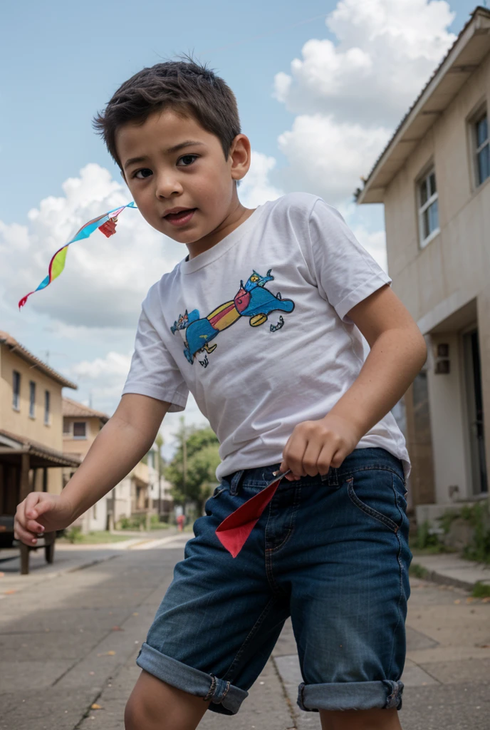 Smart kid playing a diabolo