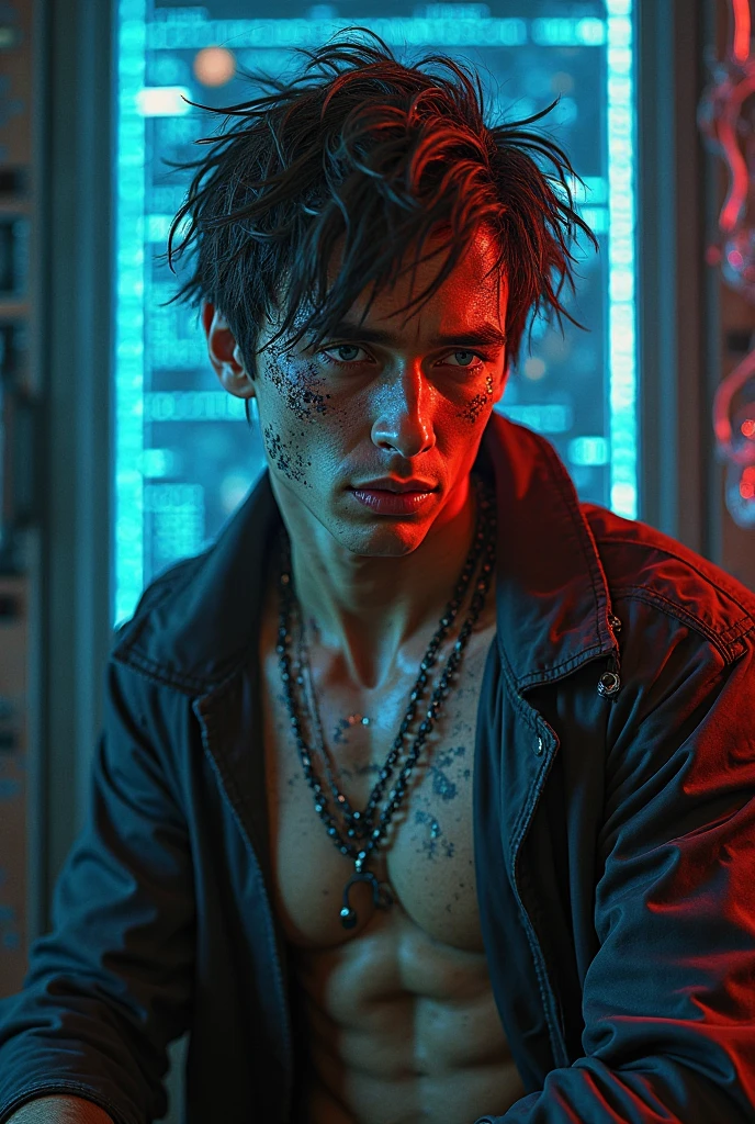 (masterpiece), best quality, HD, 4K, perfect face, black hair, leaked cum, socks, drunken eyes, hetero, torned dirt leather Jacket, hairband, black long messy hair, arrogant assassin, collarbone, prostitution, muscular, knee, ABS collarbone, dirty booty, shoes, sweaty, cums dumped, wet dirty pulll leggings leather, wet tight, sticky, horny, skinny body, hot, sweats, slum background, bitch, clothed sexually, nipples, glowing red eyes, after sex, Saliva lips, KPop idol, free sex, hell, whore prostitute, breasts, drugs, tags necklace, piercings, tally, fuck finger, bracelets, jewellery, navel piercings, legs tattoos, jewels, anklet, buds, lips, drugged, addict junkies, chains, mud dirty, holding syringe, abused, smiles, happy, scar on skin, humanity, pills syringe on floor, sick, lips piercings, goth, eyelashes, legs, mindbreak, smile, holding katana sword, bedroom