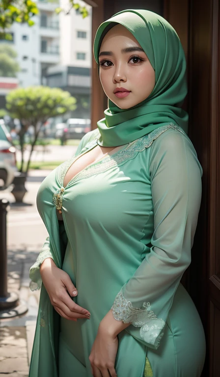 50 years Old, Hijab Indonesian mature woman, Big Tits : 66.9, Gamis, Breast out from her clothes : 1.9, at doctor office, Dark light, at Nighttime
