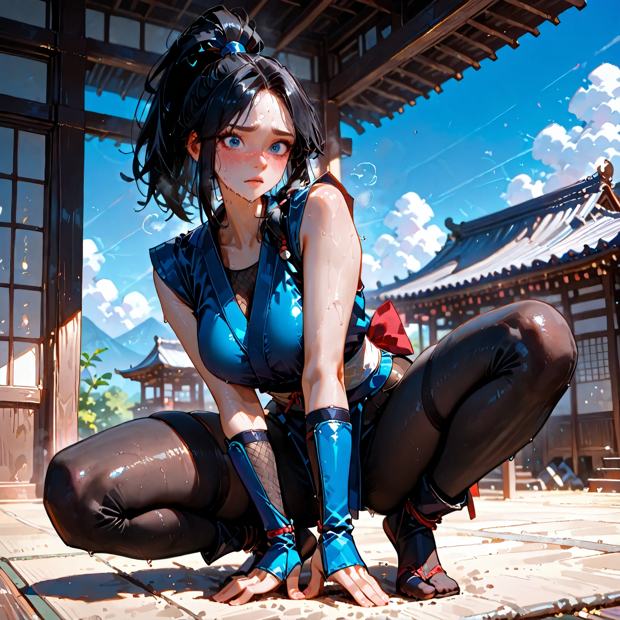 (8K, raw, best qualiy, master-piece:1.2), (Lifelike,Lifelike:1.37), ultra-details, (portrait), (Skin in the highest detail:1.2), (Face in the highest detail:1.2), cinematic lighting, 1girls,beatutiful face,(Photo-like:0.1),soft lights,(High Detail Skins:1.3),8k-UHD,digital DSLR camera,high quailty,high resolutions,4K,8K,Optimal proportions of four fingers and one thumb,(realistically:1.4),((Realistic medium breasts:1.3)),highly detailed face and skin texture,Detailed eyes,Double eyelid,fullbody view,1个gal girl,best qualiy,ultra hi-res,Ultra-fine face and eyes,(Realism:1.4),1 girl,16 year old girl,enmaided,Sports bra,view from back,(Body-tights:1),(Yoga shorts:1),high heeled shoes,Black silk suspenders,looks at the viewer, smiled, Cutes, gigantic ass, Half squat,(ray traicing:1.4),(Long legs:1.4),Gigantic big tits,thin waists,(view from back:front facing:1.1 ),Eyes looking upwards,Cross your hands at the waist --auto