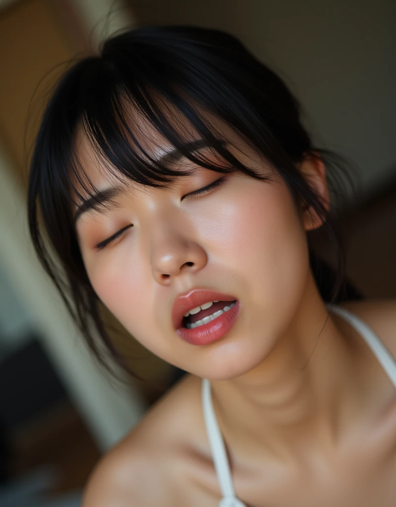 beautiful detailed eyes, beautiful detailed lips, extremely detailed eyes and face, long eyelashes, young japanese woman, ((naked, skinny, 25 years old:1.4)), ((looking at viewer:1.4)), ((spread her legs:1.4)), lying, inside bedroom, vaginal, penis, (best quality,4k,8k,highres,masterpiece:1.2),ultra-detailed,(realistic,photorealistic,photo-realistic:1.37),HDR,UHD,studio lighting,ultra-fine painting,sharp focus,physically-based rendering,extreme detail description,professional,vivid colors,bokeh,erotic,sensual,intimate, ((from above, eyes closed, orgasm face:1.4))