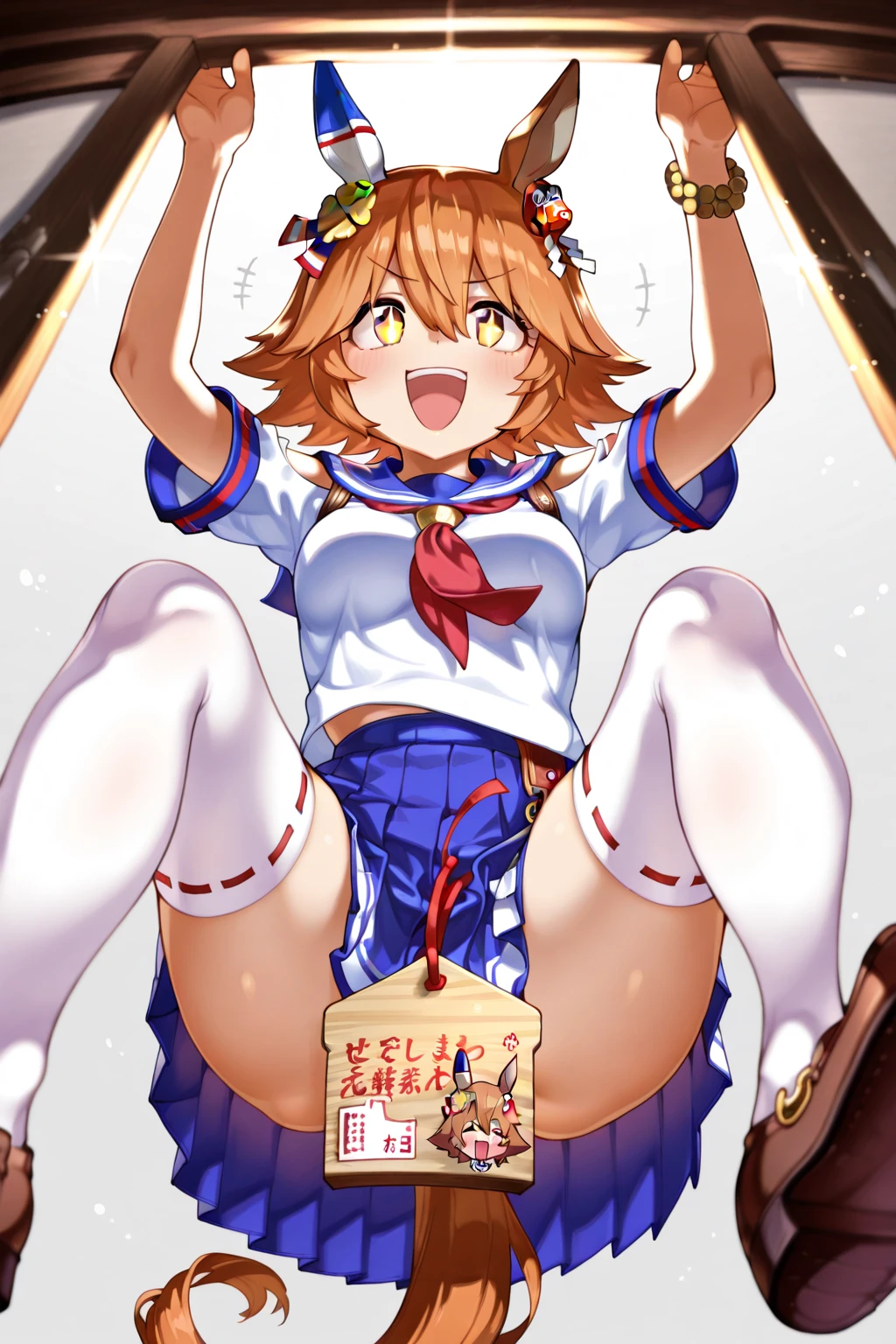 woman, Spread your legs wide、Fly Hearts、Sweaty、happy、cowgirl position、woman on top、Sex、Creampie、Uterus, sperm and egg、Park during the day