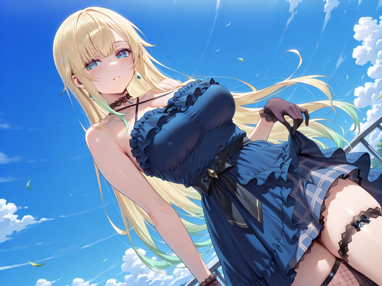 complex detail, Beautiful detailed girl, extremely delicate and beautiful, Whole body, Close-up of people, arm_support, Beautifully painted, flat chest, girl,woman,women, little,kid,10歳, Medium hair, Wavy hair, Floating hair, Yellow hair, Two-tone hair, hair blowing with the wind, Delicate facerain, heart, complex details beautiful and delicate eyes, Cat_ear, large_Breasts, zettai_ryouiki, Yellow eyes, White skin, white_dress_shirt,sleeves_hiar_wrists,bottom less,Bare breasts,bare feet, short_sleeves, Bed_sheet, Beautiful detailed sky, water spray, gradient, extremely detailed 8k wallpaper, extremely detailed 8k wallpaper, with high resolution,