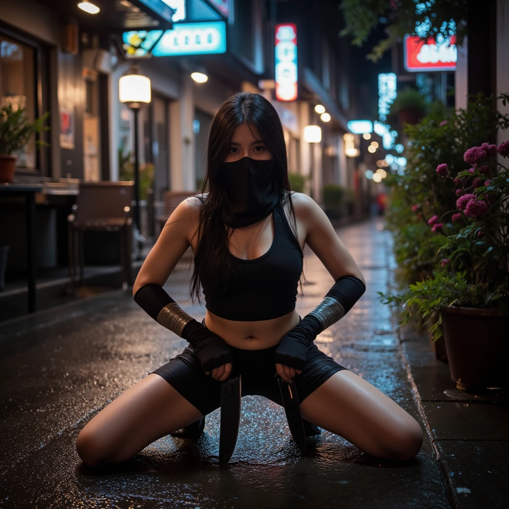 ((Psylocke is a dirty whore, squatting, in a dirty alley, at night)), ((Masami Nagasawa screams in pain)), (Masami Nagasawa cries a lot), ((She has long hair doing)),,((She has long purple hair)), (One girl),(独奏),(sexy, Beautiful woman, Perfect Face, Perfect Eyes), whole body, ((shibari)),