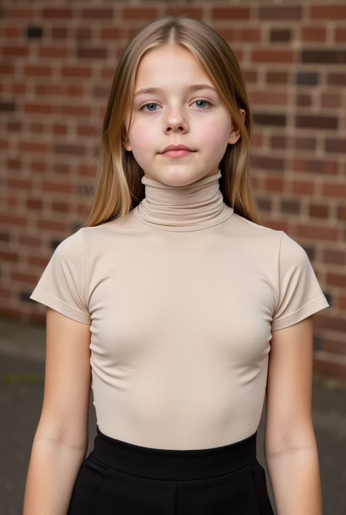 Marketing for Dutch demographics. Product design sheet. Photorealistic clone of McKenna Grace minimalistic lovebot in Buff in a user situation. Full unobstructed view between. High detail in full color. She is undergoing simulated client experience situations with volunteers probing. Fun.