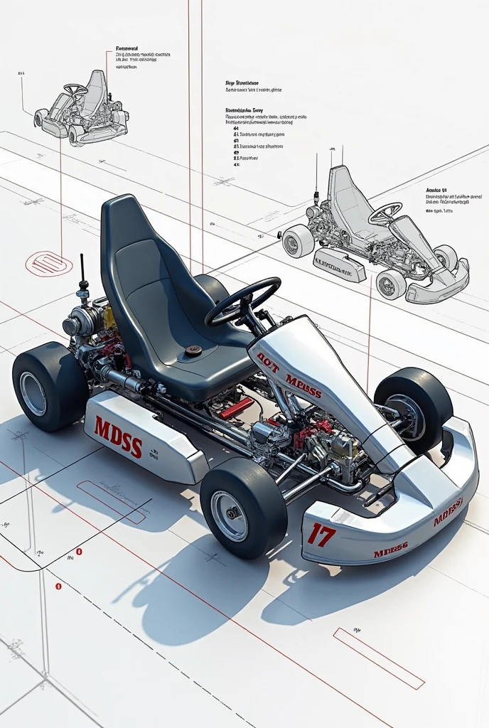 DESIGN OF GOKART AND ANALYSIS POSTERS  in english 
