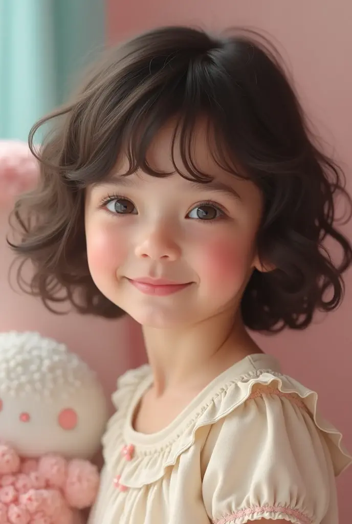 9 year old ,and with curly hair
