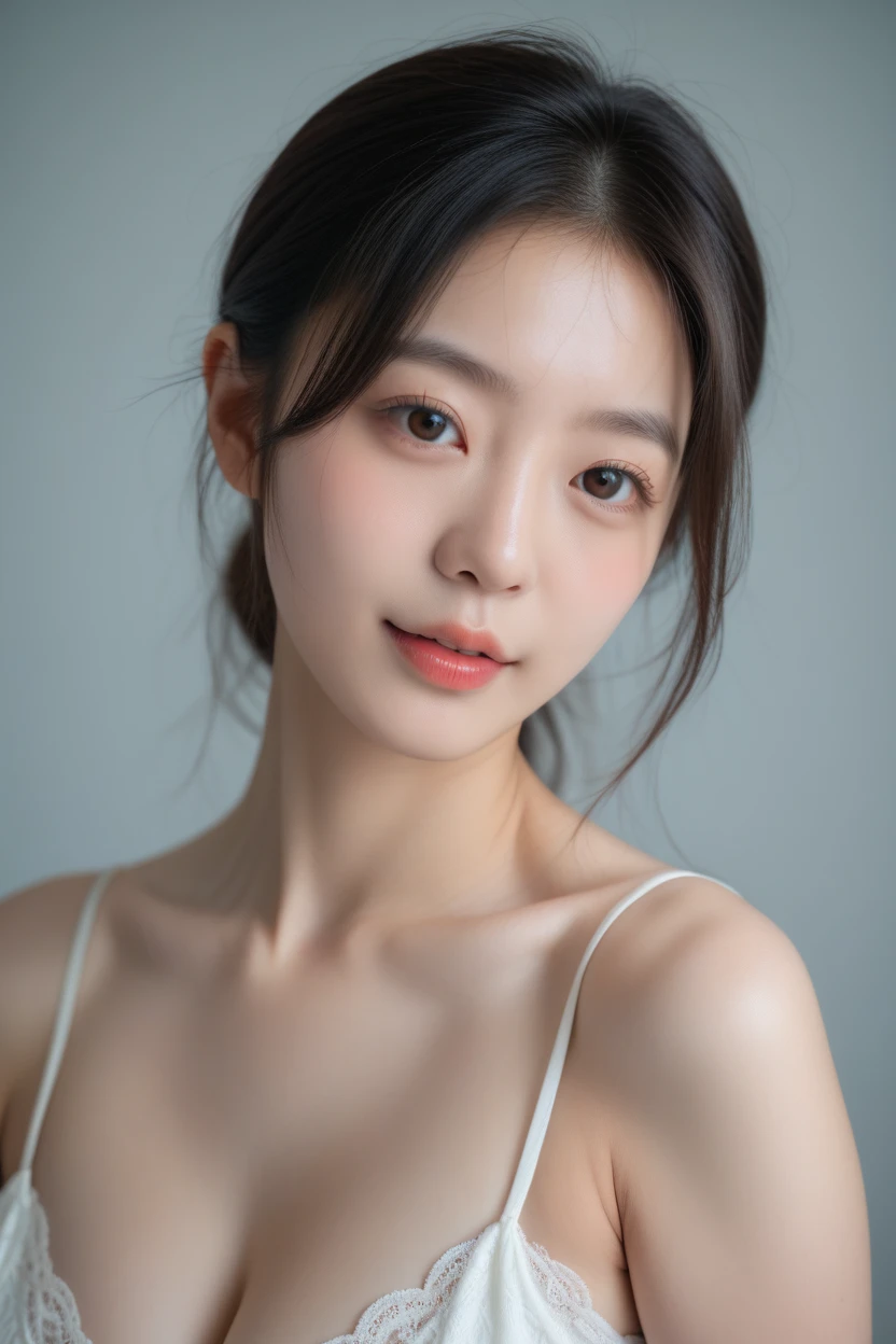 8K, Ultra-high resolution, Highest quality, masterpiece, 三分割法によるphotograph,Surreal, photograph, 1 Girl, (16 years old:1.3), pretty girl, Cute face, Beautiful eyes in every detail, 細かくdetailedに,masterpiece,, One Girl:1.2, Japan Female Announcer,whole body, 1 Girl, Blurred Background, Slender figure,Taisho Romance,Yeskara-san passes,Beautiful leg line beauty,Captivating thighs,A carefree smile,Heal the heart,Black Hair,Braid,Looking at the audience、beauty,Long neck、Laugh a little、Please close your mouth and laugh、(((Ideal body type))),A cup small breasts :2,、Portraiture:2、Perfect ???????、鮮明なdetailed、detailed、Surreal、Light and shadow,Strong light