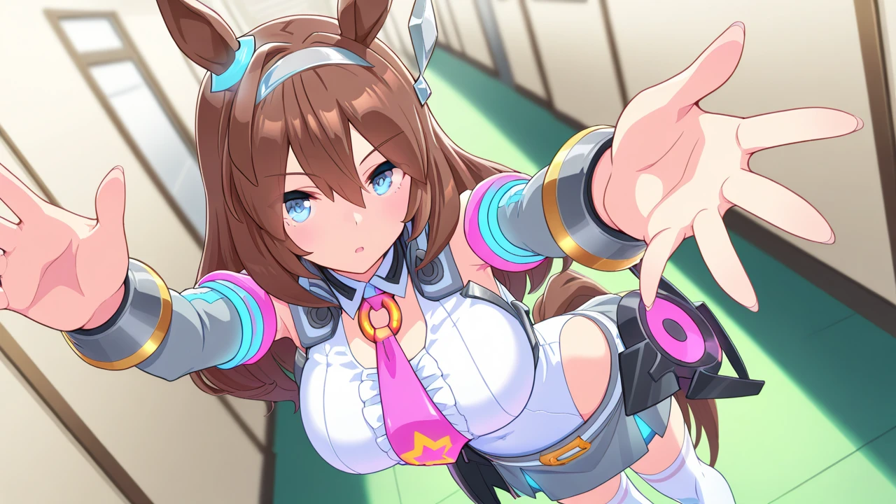 Erotic Anime Illustration、Anime Style、highest quality、Underground Casino、A plump bunny girl with brown skin、Perfect proportions、Very large breasts、Fatty legs、Erect nipples、Slot Machines、gaming table、Cowboy Shot、Exposed nipples、Exposing Vagina、smile、Hobby magazine cover、Squat