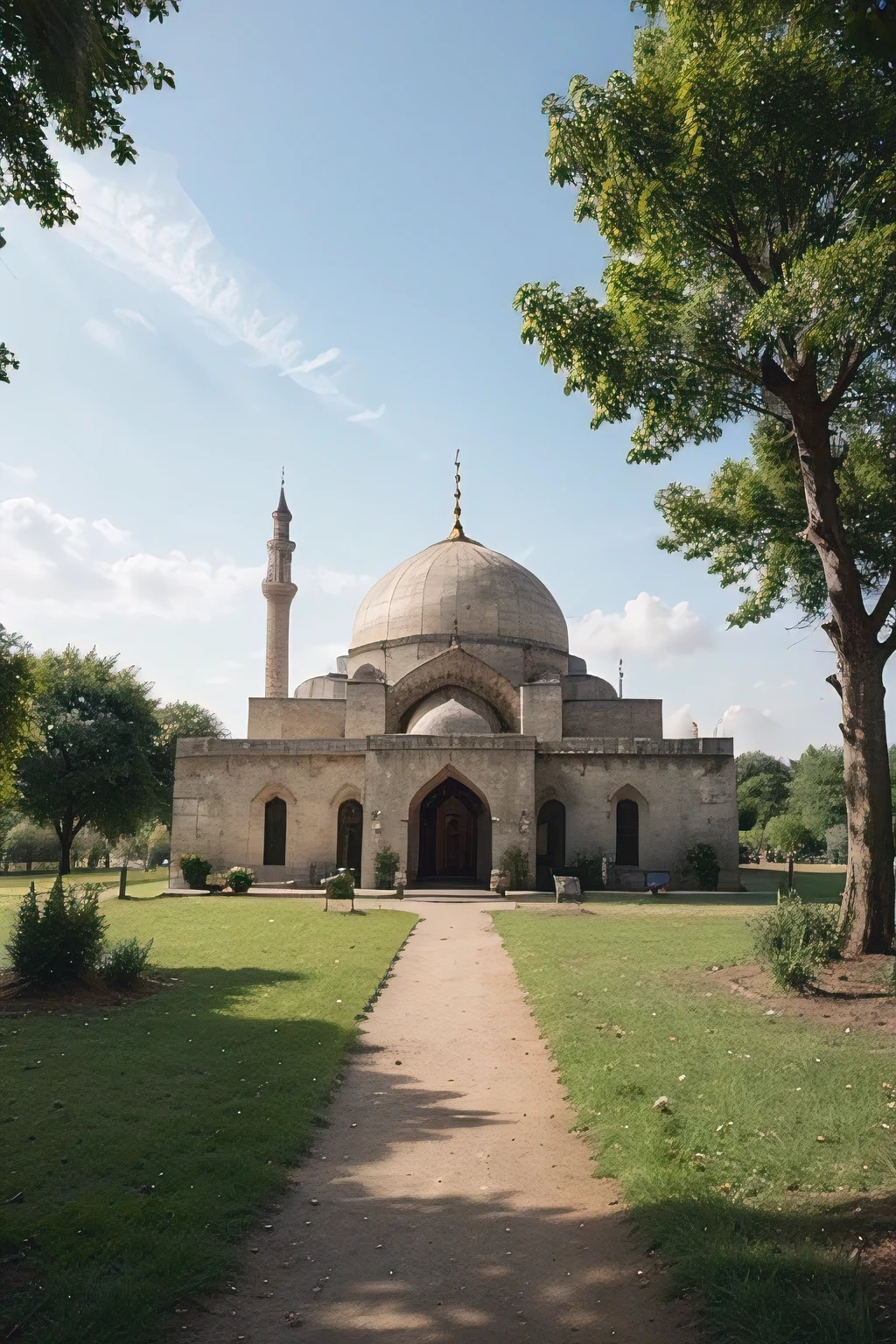 mosque, beautiful, exterior, trees,  sexy, river 