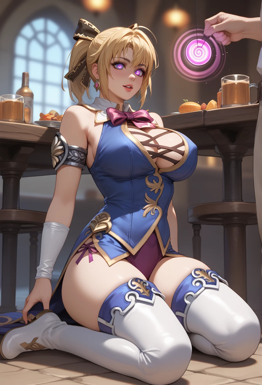 (RAW photo, Best quality), (Realistic, photo-realistic:1.2), 1girll, High quality, (highdetailskin:1.4), Gongsun Li,(Yellow hair),ultra gigantic tits,The areola is exposed,Woman in bikini in office,did not wear panties,Bunny ears, Full body photo,Realistic eyes, detailed shadow,Detailed lighting,(detailed hairs, photo-realistic hair, Realistic lighting, realistic shaded, realistic dress), Realistic skin, Realistic reflection of light from above,Style Artgerm, ahri, Onmyoji detailed art, Extremely detailed Artgerm, onmyoji, Irelia, Artgerm style, Artgerm Plat, style league of legends, art-style, Splash Art, trending artgerm, from league of legends