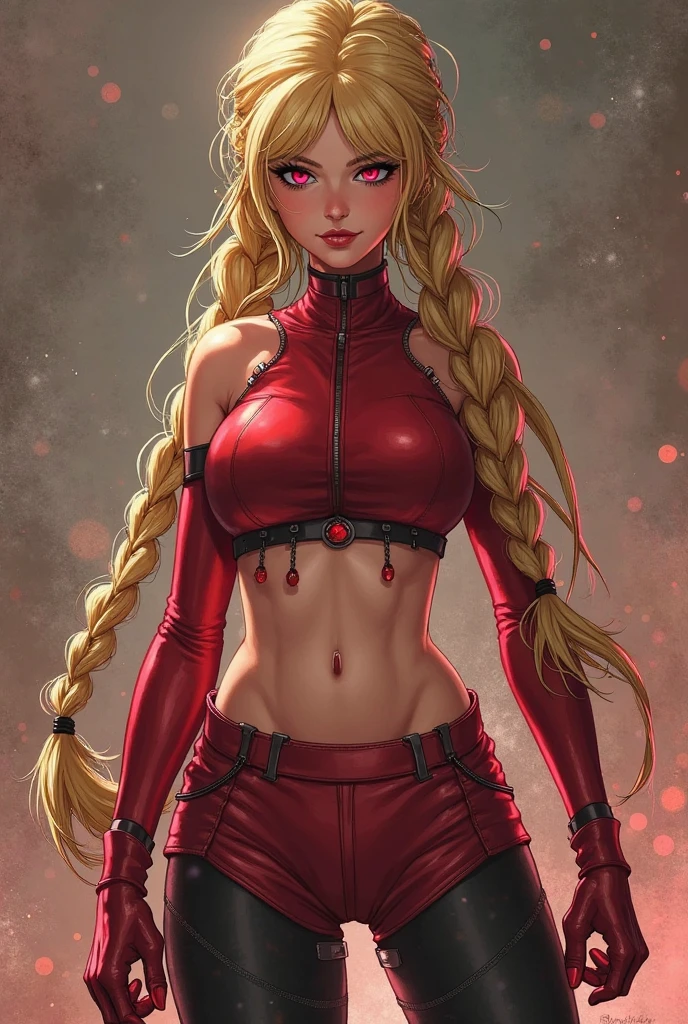 (whole body:1.5),octane rendering, 8K, best quality, masterpiece, illustration, extremely delicate and beautiful, detailed,extremely detailed,CG,Unite,wallpaper,Astonishing, fine details, realistic art: 1.2 ,masterpiece, best quality, official art, extremely detailed CG Unite 8K wallpaper,1 girl, 16 years old, standing, in a stone medieval vault, vaulted roof,,wearing red latex dominatrix costume, at night, skinny body, surprised facial expression,, wide open eyes, pale pink eyes, white hair, long single braid, pretty symetrical face, shiny wet skin, oiled skin, white skin, lots of freckles, pale complexion, thin waist, narrow hips, long legs, skinny body, small breasts, , Realistic photos, (hiqcgbody) ,perfect female figure,