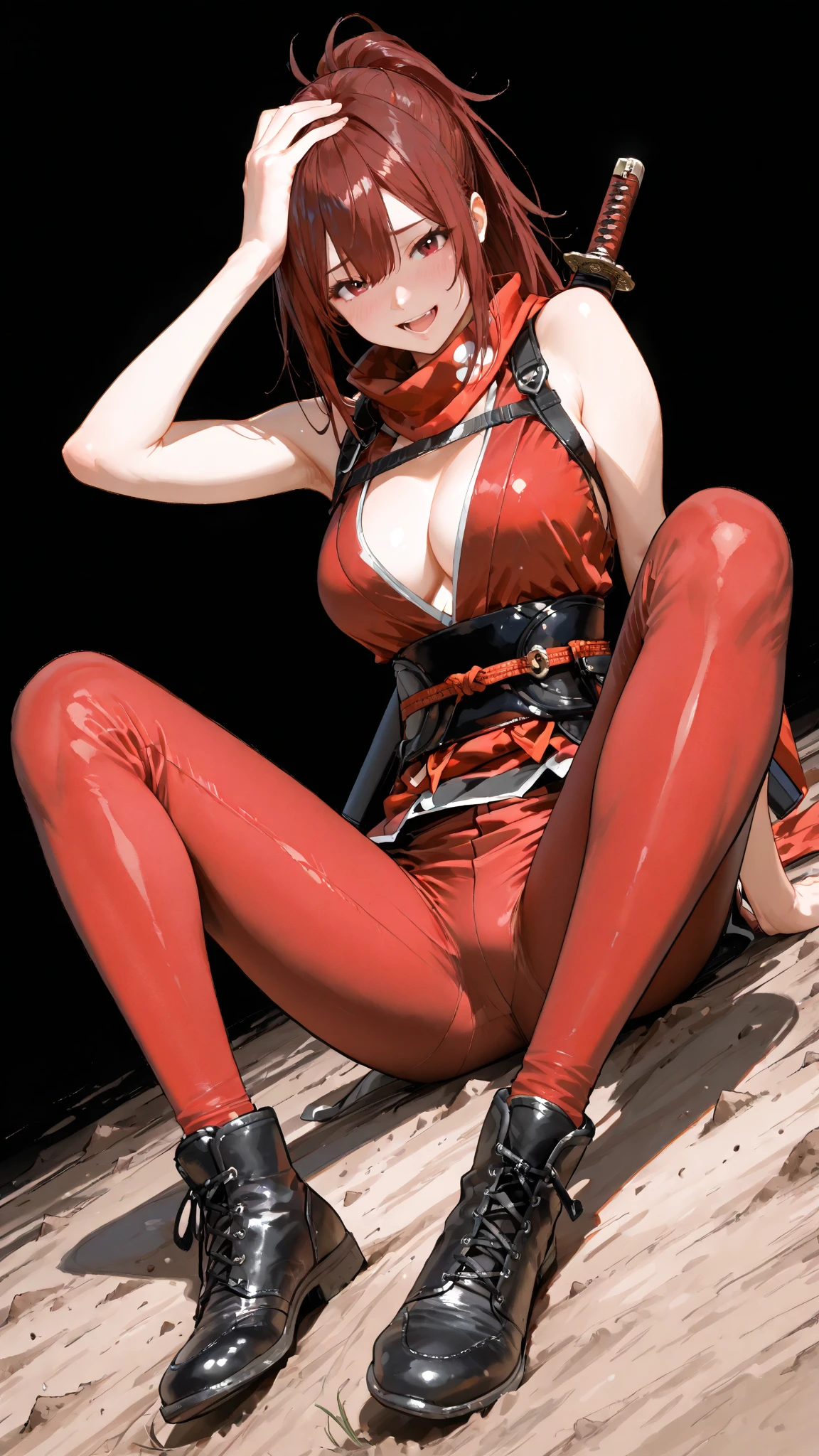 Evangelion Asuka wears a beautiful mecha combat suit,Tightly bound,The chain is wrapped around the body,The rope is wrapped around the body,Shackled,The arm is not visible,Behind the arm,Imprisoned in a dungeon。