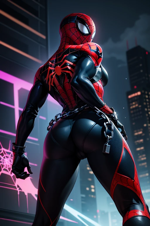 ((((big ass)))) Amber Heard in Spider-Man costume, Skinny, thin and thick, small waist, 8k
