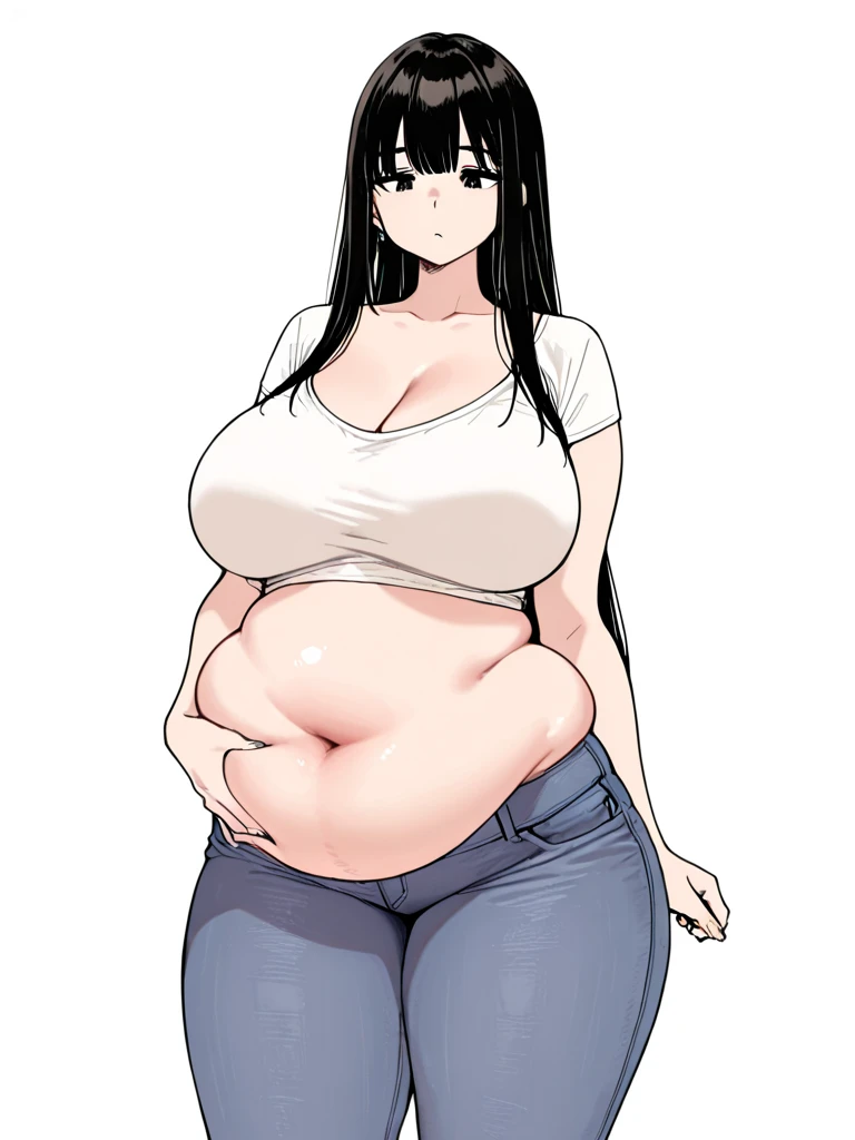 Plump year 21 big breasts black hair brown eyes chubby longer hair big breast 