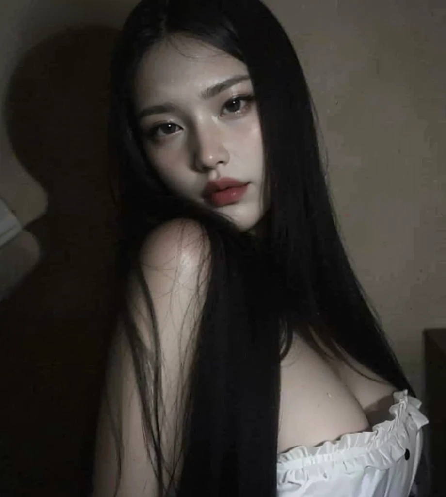 Masterpiece, Artgerm (Stanley Lau) style, gothic aesthetic, best quality, ultra realistic, 16k, crazy resolution, UHD, ultra-detailed, detailed eyes, detailed skin, detailed hair, detailed face, detailed fabric, detailed texture, ( 1 beautiful young woman, alone: 1.1), long back hair, gothic beauty, vibrant eyes, white-pale skin, portrait, rocker clothes, High detail RAW color art, (detailed skin texture), (Muscle) detail, sharp focus, dramatic and photorealistic painting art of midjourney, natural breasts, (sideboob:1.2), jewelry, (realistic eyes), cowboy shot, V-shaped real eyes, ((hourglass shape)), hot naked, ( Blurred in vibrant cinematic light), atmosphere warm, Show all, ultra-detailed, fine details, nude, narrow waist, (proportional) big hips, thick thighs, sexy, Natural Color Lip, face with expression of pleasure and tiredness, different sensual poses in different angles, dark room gothic with cinematic lights (blurred background)、20 years old、dream atmosphere