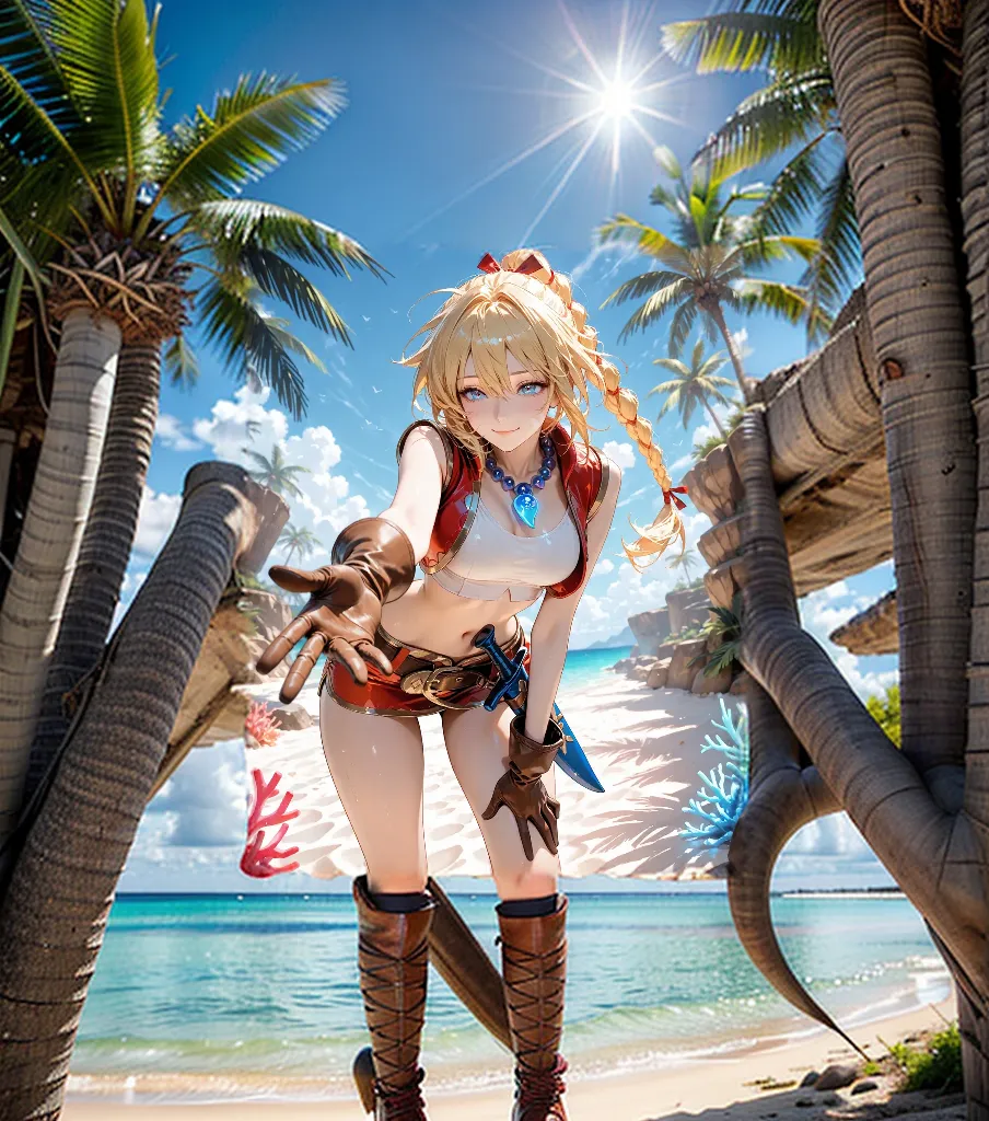 Perfect Anatomy Highest quality,Highest Resolution,(((Dark orange bikini Thigh-high boots))) Metal Max 2:Reloaded Mishka Blonde long hair Blue Eyes D Cup 20-year-old end of the century desert wilderness ruins athletic Warrior cool