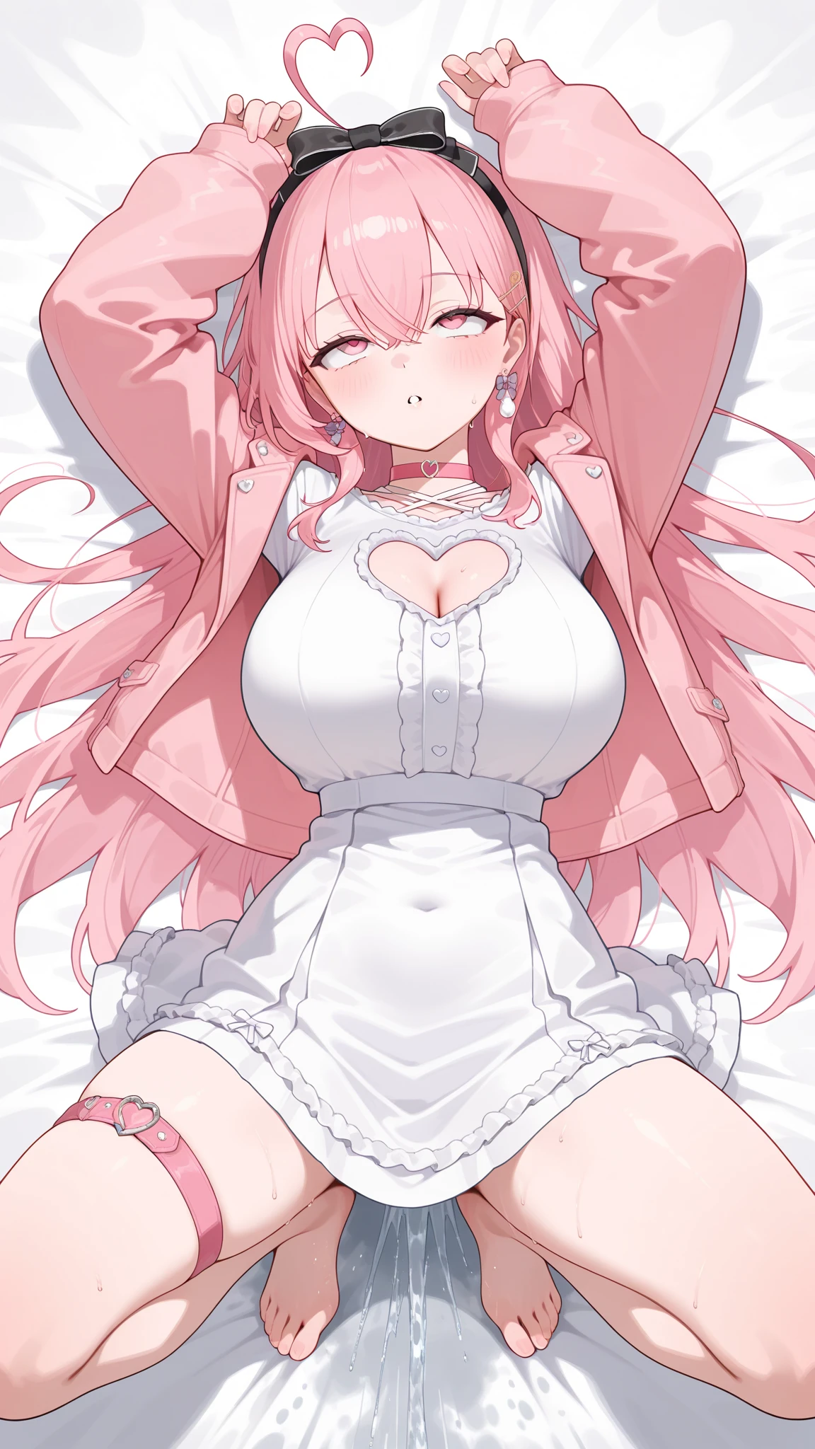 Full body photo of a beautiful sexy secretary in a miniskirt and sewn stockings,stands_straight,((独奏)),AS-Adult,At the office,high-heels,Craving sexual,strokes_Herself masterpiece、high high quality、The is very detailed、1girl in、独奏、A smile、closeup cleavage、Knitted clothing、Looking at the camera、Office、style of anime、2D,handcuff,Moisture spray,shackle,weeping,Spread your legs apart,teary,see-through transparent clothes,A large amount of milky white viscous liquid flows from between the legs,Insert a tube between your legs,Pregnant women with,Large amounts of colored liquid,Completely naked,Drug injections,Huge ,Pull beads,Yin ring,Lingerie transparent,Nipple studs,Yin chain,No underwear,Punk collar,A large number of medical syringes,Lots of sex toys,Tulle coat,A large number of drugs,Casual pose,Exposing the ,Mouth open,The belly is exposed,Stick out her tongue,There is a complex heart-shaped tattoo on the lower abdomen,The uterus is outside the body,Medical needle insertion,Medical syringe itself,Bare abdomen,Surrounded by naked men(Naked man watching,Pee in front of everyone,Sit or squat or kneel,