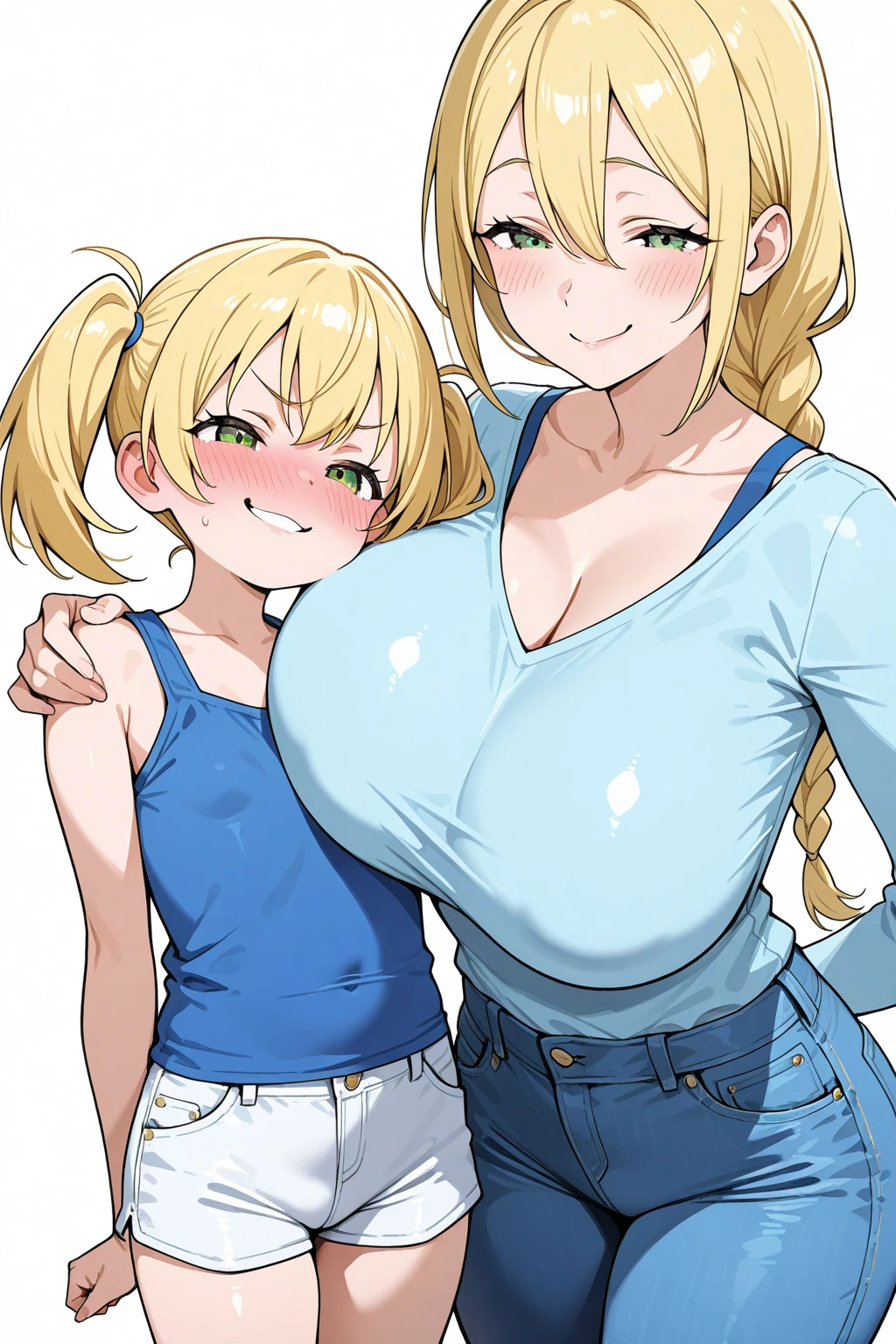 score_9, score_8_up, score_7_up, score_6_up, score_5_up, score_4_up, (source_anime), 2girls,Kobayashi-san Chi no Maid Dragon, (Kanna Kamui, short hair, small breasts, {sucking breasts}), (lucoa, long hair, massive breasts, Inverted nipples,), yuri, age difference, giant size difference, breast sucking, far, full body, breast milk, soul Society