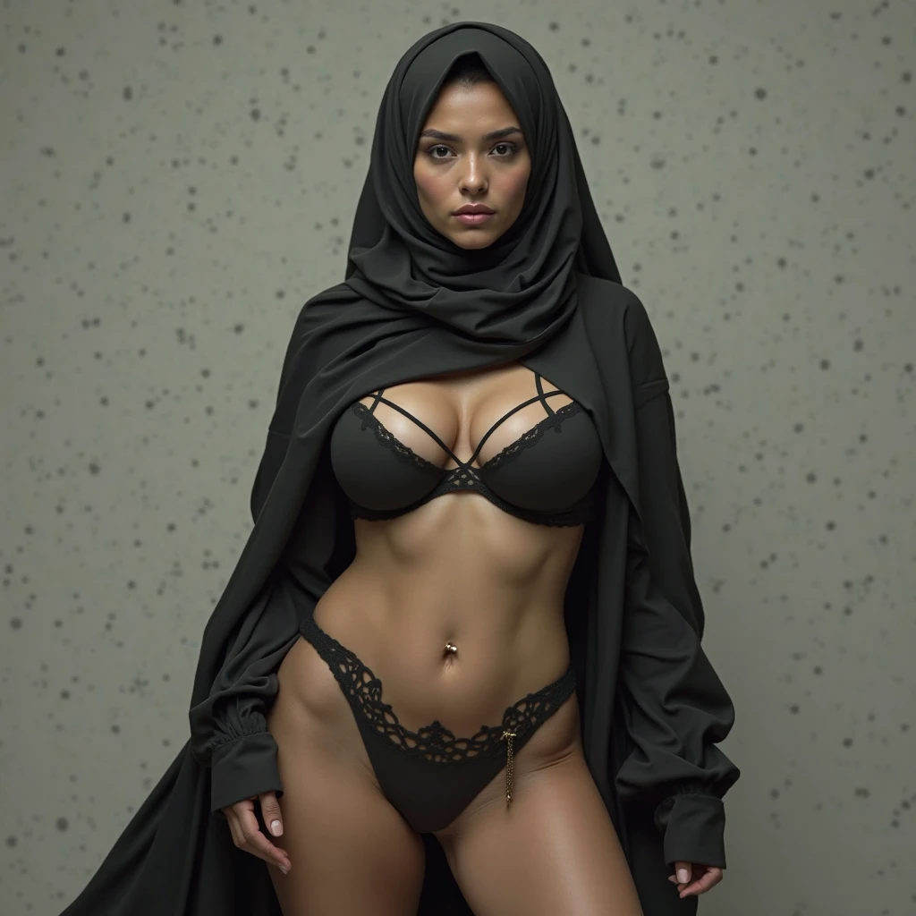 (((HIJAB FULL NAKED & NUDE))) (((PERFECT HIJAB STYLE WORKING as PROSTITUTE))) (((HIJAB 2 girls:1.5, HIJAB girls standing))) a close up of a HIJAB woman with tattoos on her body, a close up of a woman in a bikini posing on a rope, sexy girl, sexy body, perfect body, sexy hot body, attractive body, gorgeous bikini model, great body, by Adrian Zingg, sexy body and face, jaw dropping beauty, brown hair and a perfect body, black bra, jaw-dropping beauty, beautiful body, gorgeous face and figure, a woman with gigantic breast, ted, rope bondage, (arrogant face:1,5), show her cleaveage digital art fantasy, beautiful fantasy art, digital art fantasy art, very beautiful fantasy art, beautiful digital artwork, fantasy digital art, colorfull digital fantasy art, digital fantasy art ), beautiful digital art, fantasy art style, very beautiful digital art, trending digital fantasy art, beautiful gorgeous digital art, masterpiece, best quality:1.2),,(8k,highres,RAW photo,realistic,photo-realistic:1.3),(detailed skin texture,detailed cloth texture,beautiful detailed face:1.25),professional lighting,photon mapping,beautiful soft light,radiosity,physically-based rendering,raytracing, model shoot style, model shoot style, (extremely detailed CG unity 8k wallpaper), full shot body photo of the most beautiful artwork in the world,