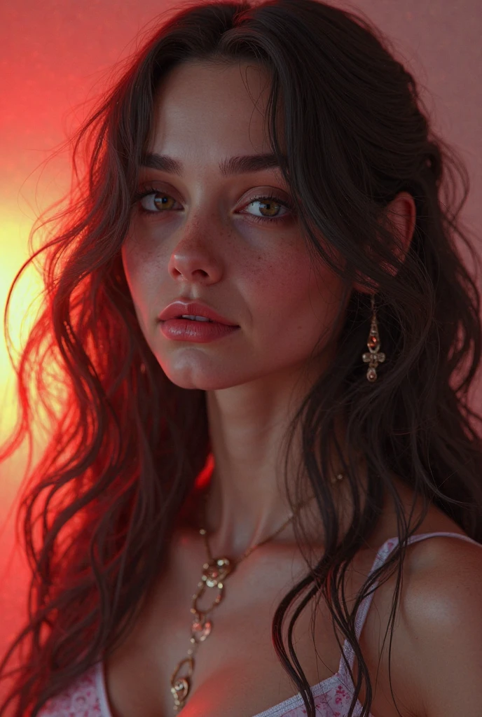 a beautiful girl,open mouth,stunning detailed face, piercing eyes, luscious lips, long eyelashes, flowing hair, elegant pose, wearing a tight fitting dress, hidden behind a colorful sticker, dramatic lighting, cinematic composition, vibrant colors, photorealistic, (best quality,4k,8k,highres,masterpiece:1.2),ultra-detailed,(realistic,photorealistic,photo-realistic:1.37)