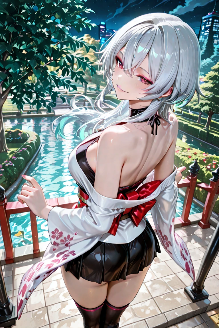 Anime girl with long ashen hair and colorful eyes in a japanese hot spring., Girl with ashen hair, 1K anime style, anime art wallpaper 2k, anime art wallpaper 2k, anime art wallpaper 2k, beautiful animated portrait, beautiful anime girl, 2k anime wallpaper, anime girl portrait, beautiful anime woman, shy girl, cat ears, hot spring, sparkly water, steam