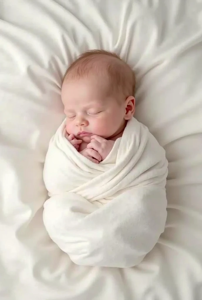 a baby peacefully sleeping with eyes closed and smile, resting on their hand, lying on soft white blanket, warm lighting, detailed baby face, photorealistic, cinematic lighting, high resolution, beautiful detailed skin, ultra-detailed, realistic baby