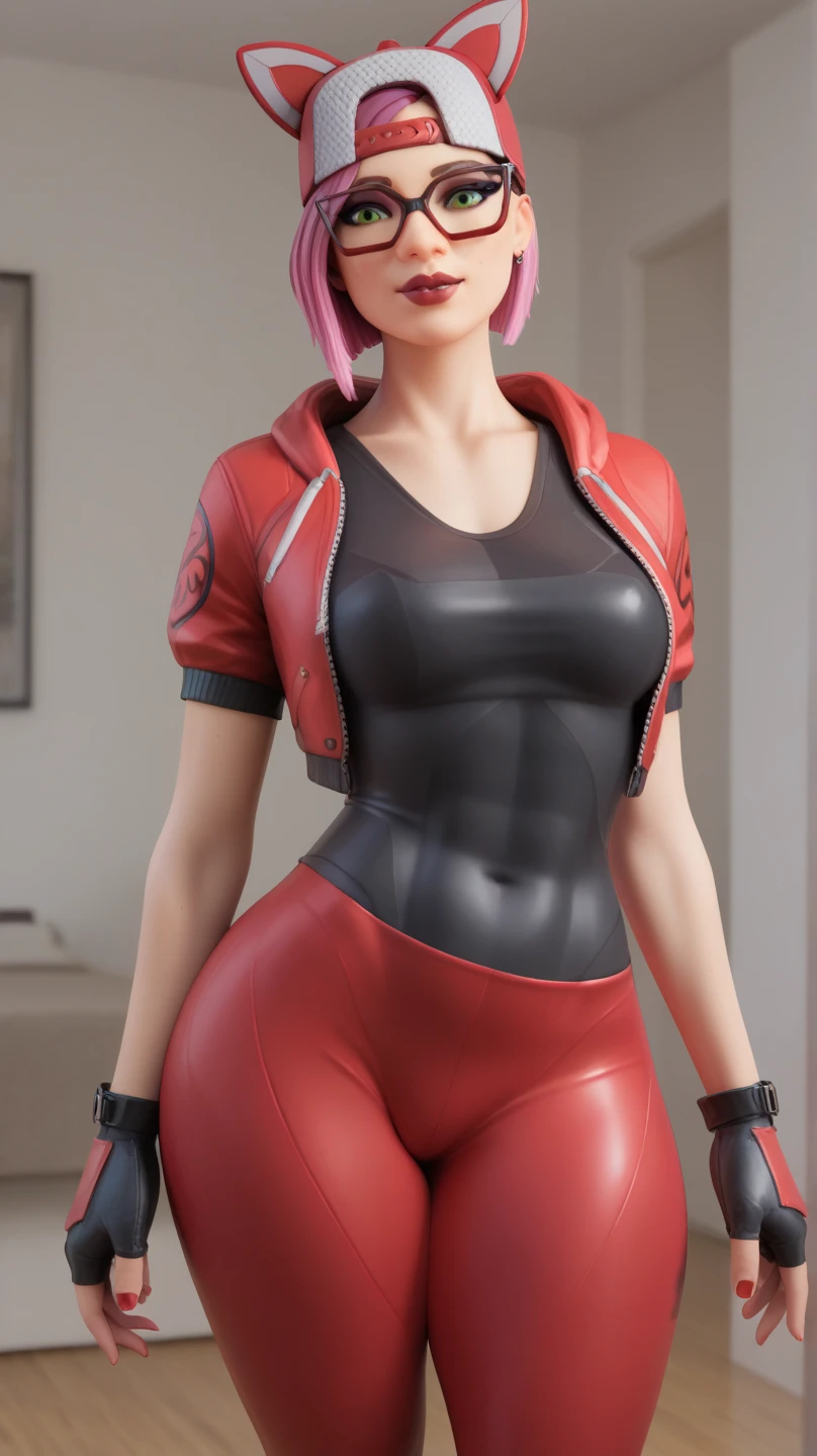 1girl,Future technology clothing，(huge breast:1.7)(slim thick)(thick tights)（Red latex tights：1.3），（Luminous array lights on clothes），Soft light，Mechanical belt，（high-tech weapon：1.3），Future technology hair bundle，Android，Super Soldier，dynamic poses，shooting，Holographic screen background，Super stunning graphics，super wide shot，best quality，masterpiece，8k，Unreal 5 rendering，High chiaroscuro，
