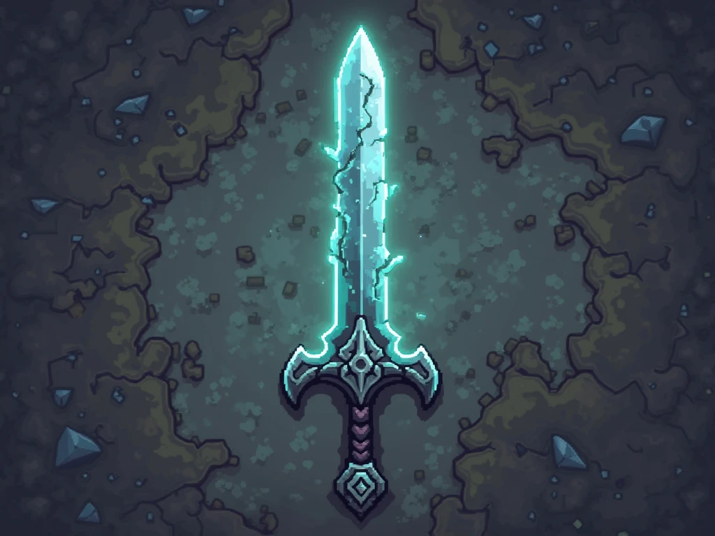 Awesome RPG icon of an iron dagger, arcane mana aura energy smokes, game asset trending on artstation, in a dark magic cave