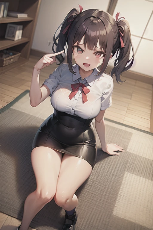 anime girl sitting on a table with her legs crossed, anime moe artstyle, a hyperrealistic , kantai collection style, hyperrealistic , realistic , marin kitagawa fanart, , beautiful anime high school girl, cute , ecchi anime style, fine details. girls frontline, anime visual of a cute girl with wet panties reaching for my penis
