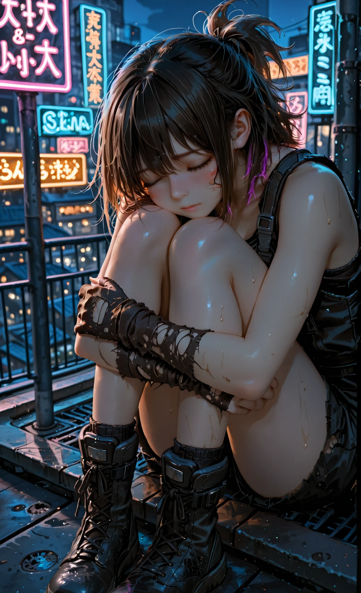 masterpiece,Game Art,Best picture quality,Maximum resolution,8K,(whole body),Unreal Engine 5 rendering works,(Digital Photography),((whole bodyFeature:1.5)),(18 year old boy riding a bicycle),Short hair details,Short bangs,(The red eye makeup is carefully applied),(Has short grey hair:1.4),(Perfect body),Elegance and nobility,Brave and charming,(Grey hooded sweatshirt),student,figure,Alley,light,Ray Tracing,Game CG,((3D Unreal Engine)),OC rendering reflection mode