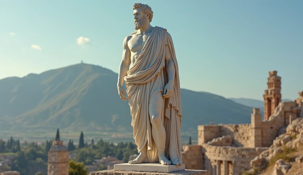 A STATUE FROM ANCIENT GREECE IN THE 7TH CENTURY BC