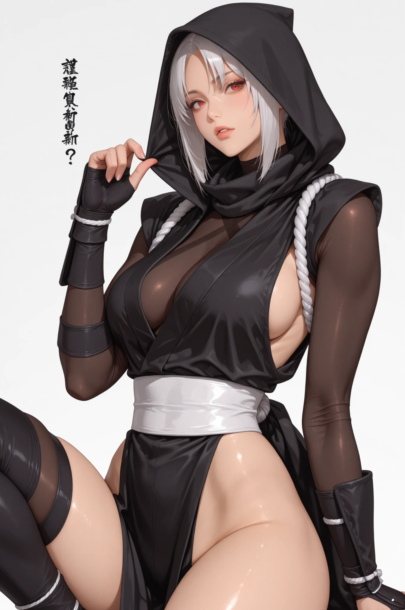 (Asian SuperWoman, Malaysian, huge breasts, athletic, slim waist, big hips, big eyes, Hijab with uniform symbol, tattered uniform) in a desperate fight with (Cannibal Corpse| Ninja) 