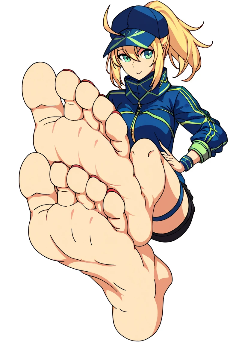 masterpiece, best quality, 1girl, chibi, climbing wall, blonde, blue eyes, crying, surprised, torn shorts, nude ass, (bitten in the ass by crocodile)