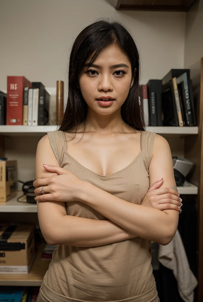 （best quaity，8K，32K，Masterpieces，super high definition：1.2）Japanese woman wearing a baseball cap，A delicate face full of face，White short sleeves