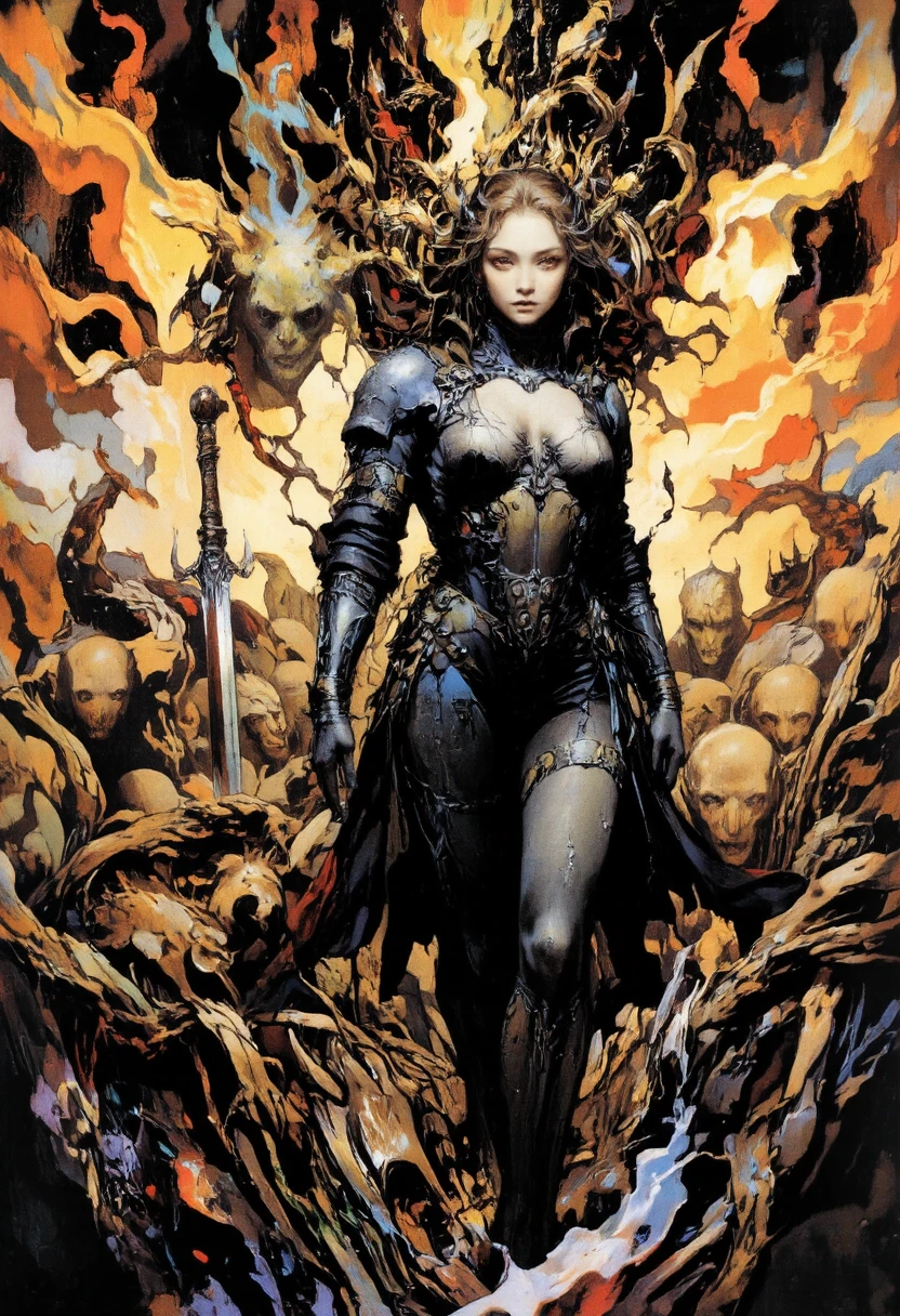 by Marc Silvestri, best quality, masterpiece, very aesthetic, perfect composition, intricate details, ultra-detailed