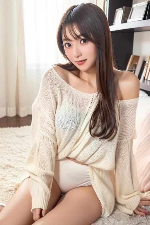 Video of girl at home on the sofa