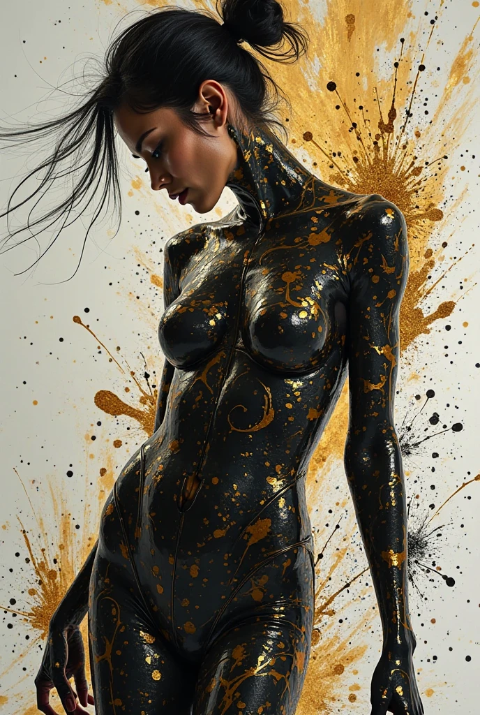 ((Create MaxZenArt!)), (Yuna), (young girl, 16 years old, ?????, full length, ????? body, dark hair, light skin, scarlet lips, smile; black, expressive playful eyes, long eyelashes))_( (Top quality, masterpiece), (one young girl - 16 years old, ?????, full length, white hair, white skin, scarlet lips-smile; black, expressive playful eyes, long eyelashes), (black translucent - chiffon dress, gold line, very short peignoir dress, (erotica), (sexuality), (very sexy body, seductive body, small beautiful breasts, ????????), (calm relaxed pose, hair fluttering in the wind, half turned, look at the viewer, stylish girl- model))_((Digital painting, wide brush strokes, outstanding skill, oil painting), (daylight, soft warm shadows, contrasting cold light, reflexes, refraction, tracing))_((background - stunning blooming irises; ( purple, yellow, blue, white), (petals, shoots))_((Highest quality workmanship, realism, digital painting, modern brushwork, clear correct ???????, grace, simplicity of execution))