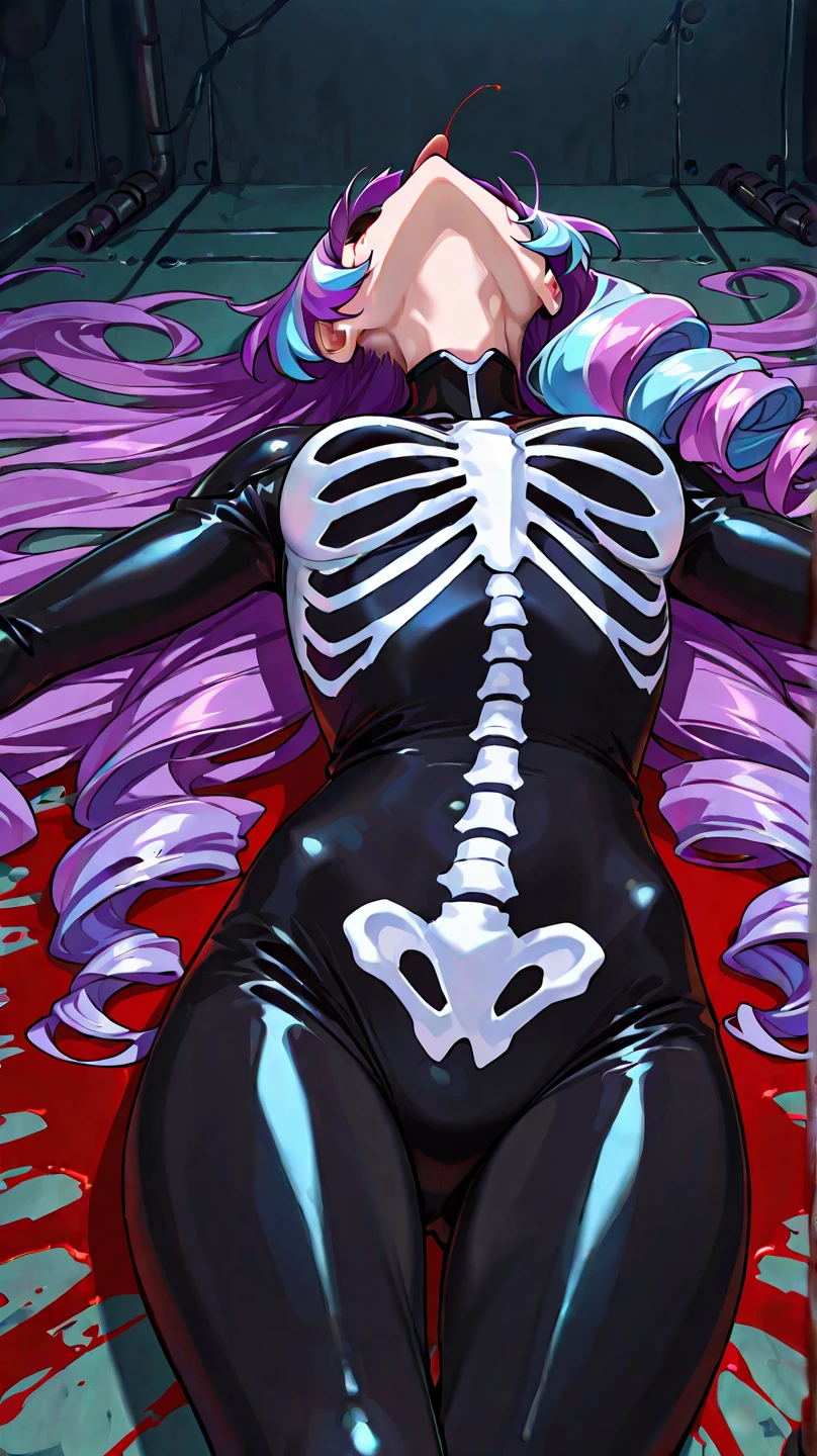 neon violet,
masterpiece, ultra hd, absurdres, best quality,
white skin, white body, pale skin,
holding knife, mask